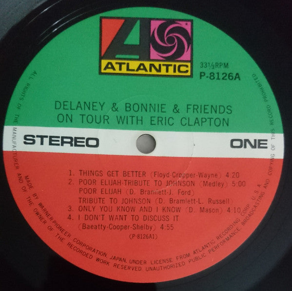 Delaney & Bonnie & Friends With Eric Clapton - On Tour (LP, Album, RE)