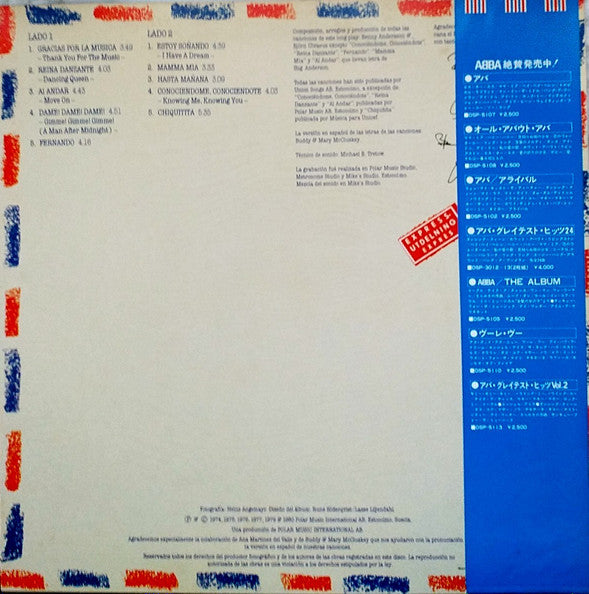 ABBA - Gracias Por La Musica (LP, Album, Promo, Red)
