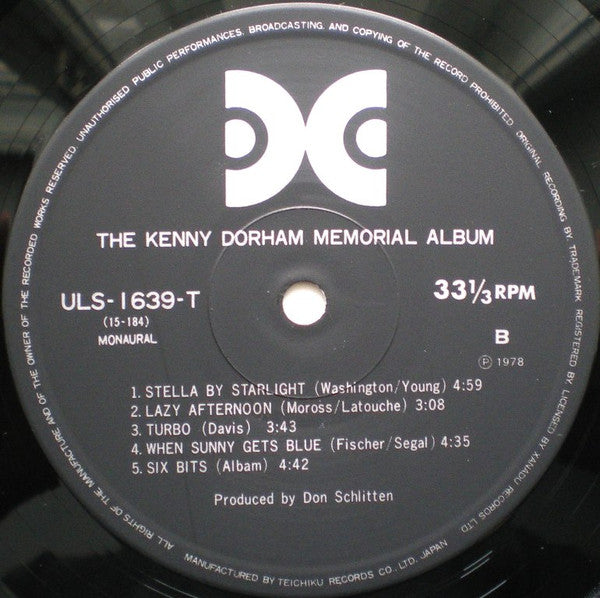 Kenny Dorham - The Kenny Dorham Memorial Album (LP, Album, Mono, RE)
