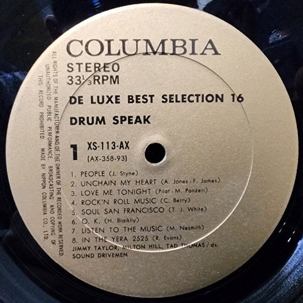 Jimmy Taylor (26) - De Luxe Best Selection 16 Drum Speak (LP, Gat)