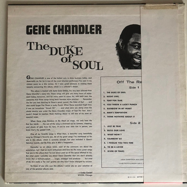 Gene Chandler - The Duke Of Soul (LP, Comp, Mono, Promo)