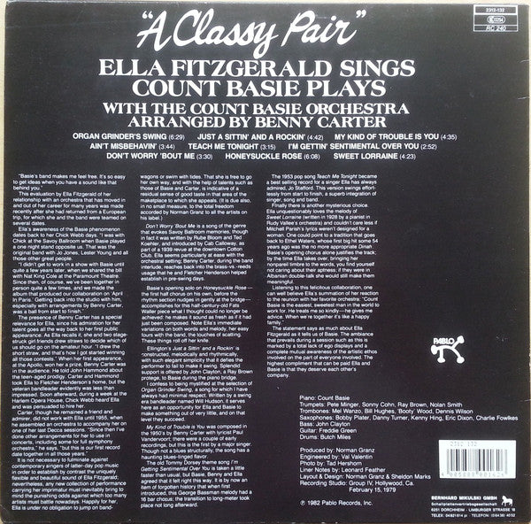 Ella Fitzgerald - A Classy Pair(LP, Album)