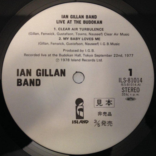 Ian Gillan Band - Live At The Budokan (LP, Album, Promo)