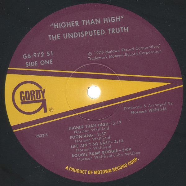 The Undisputed Truth - Higher Than High (LP, Album, RE, Rai)