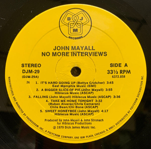John Mayall - No More Interviews (LP, Album)