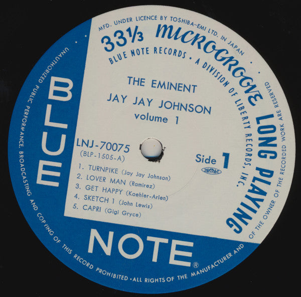 J.J. Johnson - The Eminent Jay Jay Johnson (Volume 1)(LP, Comp, RE)