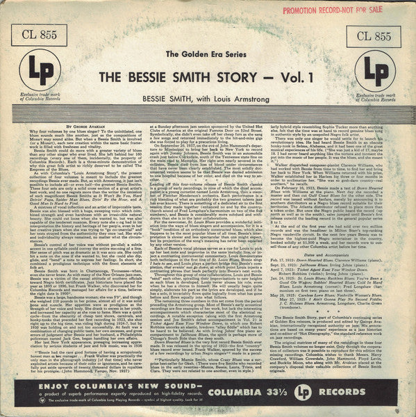 Bessie Smith - The Bessie Smith Story - Vol.1(LP, Comp, Mono, RE, R...