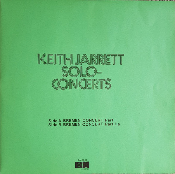 Keith Jarrett - Solo Concerts: Bremen / Lausanne(LP, Album, Promo)