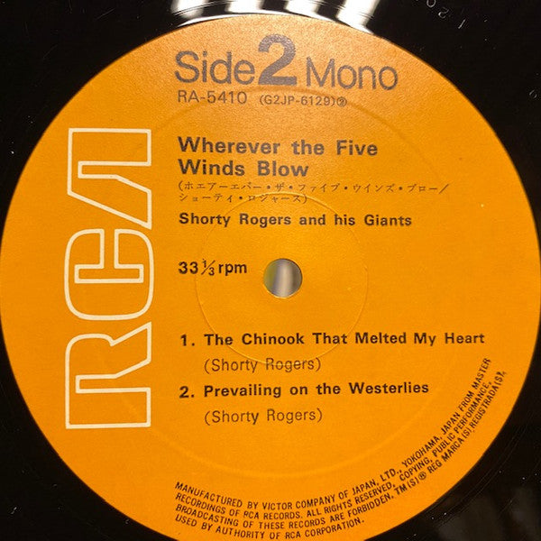 Shorty Rogers Quintet - Wherever The Five Winds Blow(LP, Album, Mon...