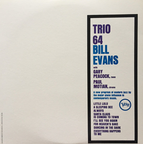Bill Evans - Trio 64 (LP, Album, RE, Gat)