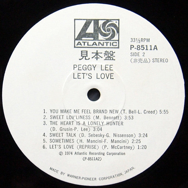 Peggy Lee - Let's Love (LP, Album, Promo)