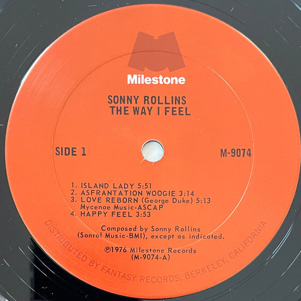 Sonny Rollins - The Way I Feel (LP, Album, San)