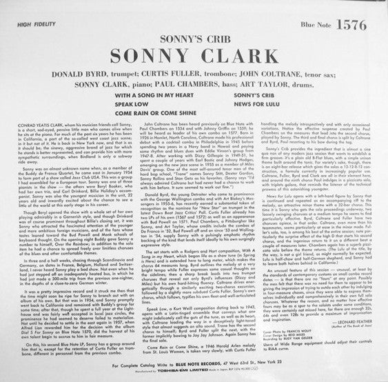 Sonny Clark - Sonny's Crib (LP, Album, Mono, Ltd, RE)