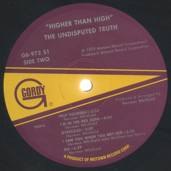 The Undisputed Truth - Higher Than High (LP, Album, RE, Rai)