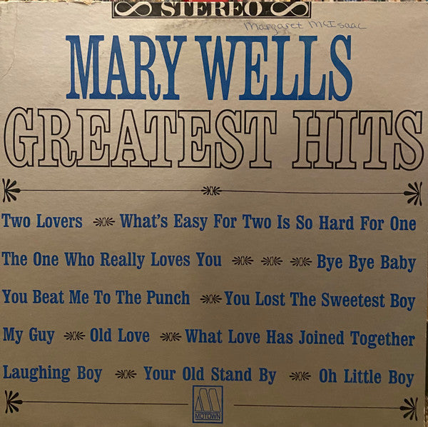 Mary Wells - Greatest Hits (LP, Comp)