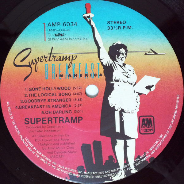 Supertramp - Breakfast In America (LP, Album, B&W)