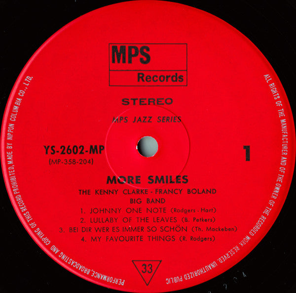 Clarke-Boland Big Band - More Smiles(LP, Album, Gat)