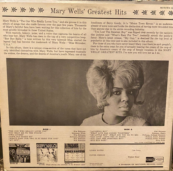 Mary Wells - Greatest Hits (LP, Comp)