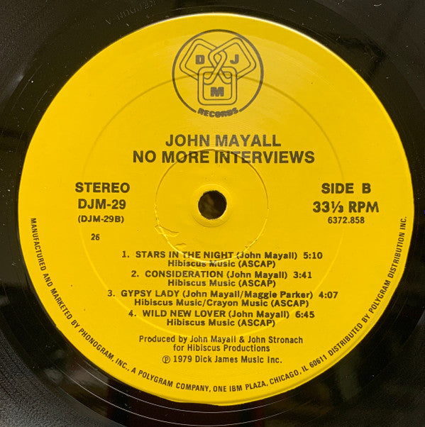 John Mayall - No More Interviews (LP, Album)