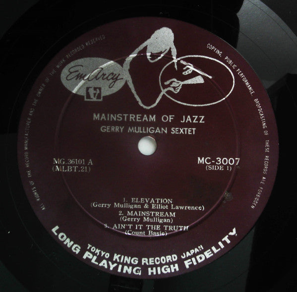 Gerry Mulligan And His Sextet - Mainstream Of Jazz (LP)