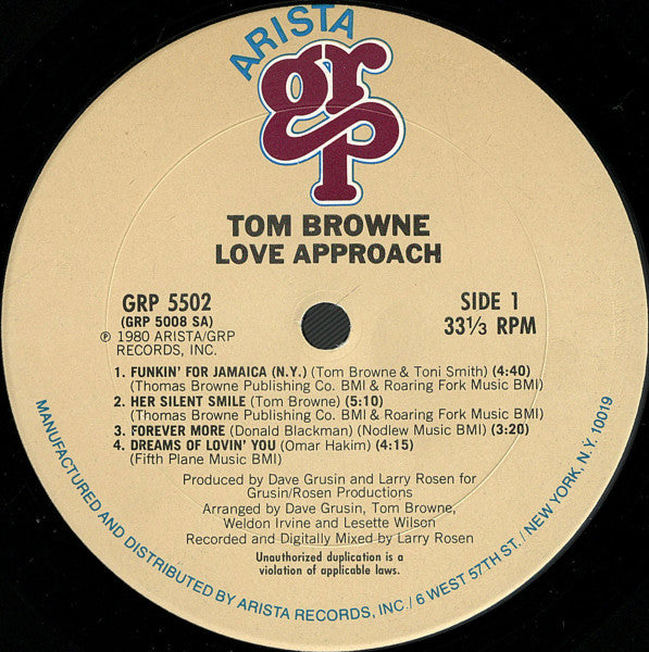 Tom Browne - Love Approach (LP, Album, San)