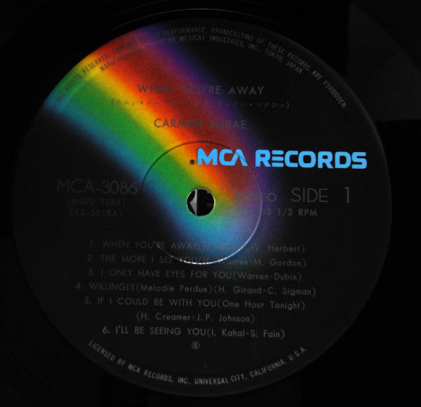Carmen McRae - When You're Away (LP, Album, RE)