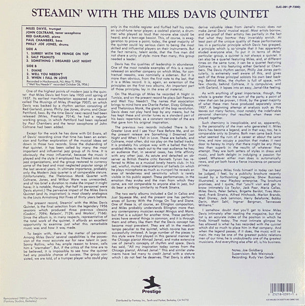 The Miles Davis Quintet - Steamin' With The Miles Davis Quintet(LP,...