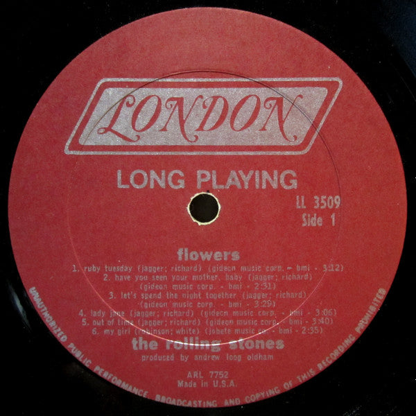The Rolling Stones - Flowers (LP, Comp, Mono, Pit)