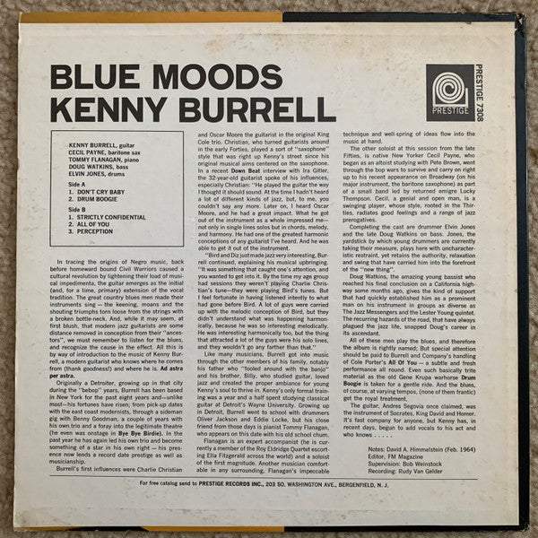 Kenny Burrell - Blue Moods (LP, Album, RE)