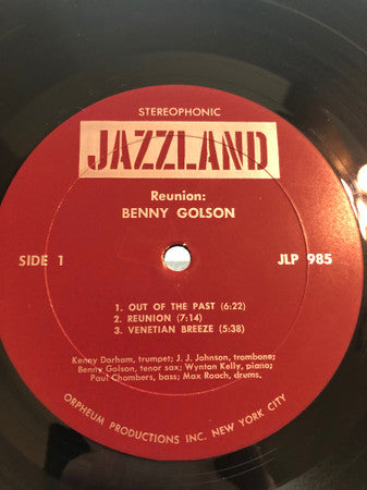 Benny Golson - Reunion (LP, Album, RE)