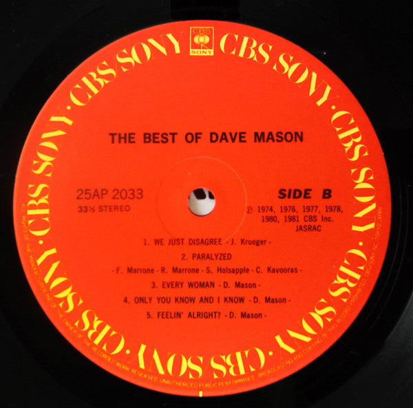 Dave Mason - The Best Of Dave Mason (LP, Comp)