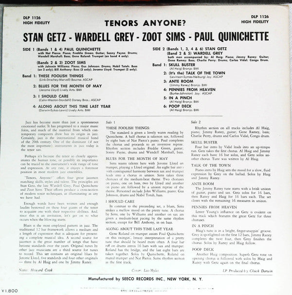 Stan Getz - Tenors Anyone?(LP, Comp, Mono)