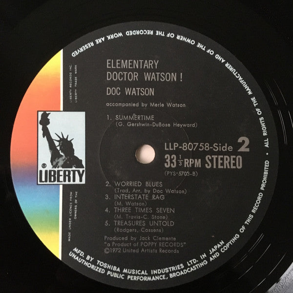 Doc Watson - Elementary Doctor Watson (LP, Album)