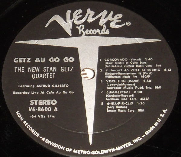 The New Stan Getz Quartet - Getz Au Go Go(LP, Album, Gat)