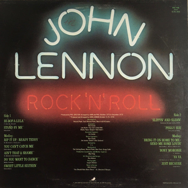 John Lennon - Rock 'N' Roll (LP, Album, RP, Ear)
