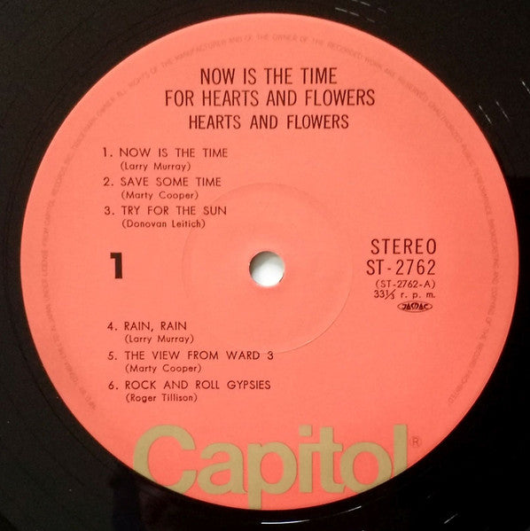 Hearts And Flowers - Now Is The Time For Hearts And Flowers(LP, Alb...