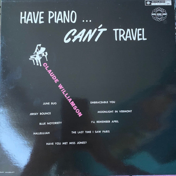 Claude Williamson - Have Piano... Can’t Travel (LP, Album, RE)