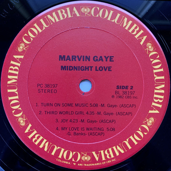 Marvin Gaye - Midnight Love (LP, Album, RE, Car)