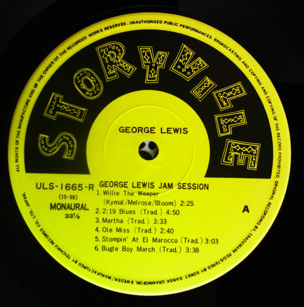 George Lewis (2) - Jam Session (LP, RE)