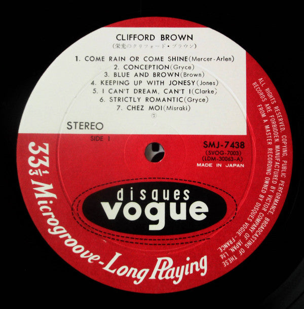 Clifford Brown - Memorial Album (LP, Comp)