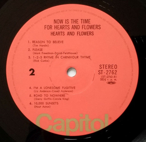 Hearts And Flowers - Now Is The Time For Hearts And Flowers(LP, Alb...