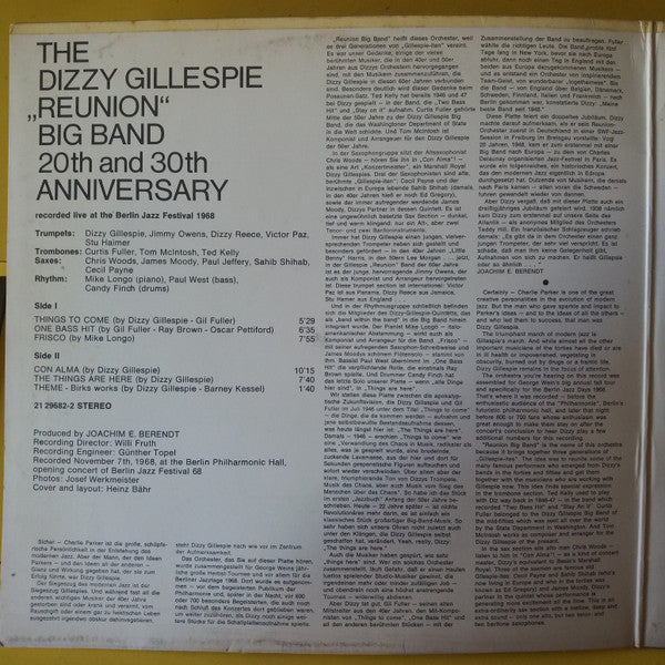 The Dizzy Gillespie Reunion Big Band - 20th And 30th Anniversary(LP...