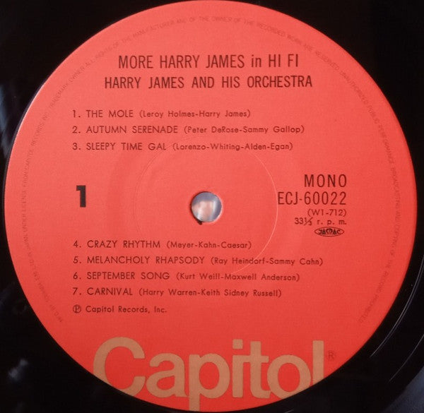 Harry James (2) - More Harry James In Hi-fi (LP, Mono, RE)