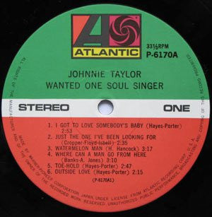 Johnnie Taylor - Wanted One Soul Singer (LP, Album, RE)