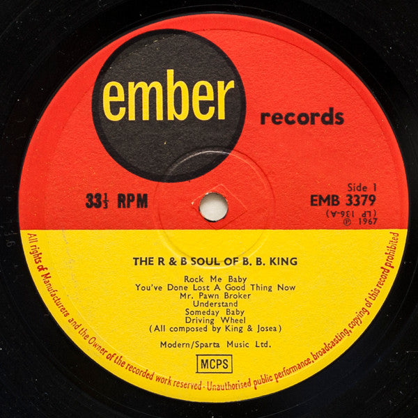 B.B. King - The R&B Soul Of B.B. King (LP, Mono, RE)