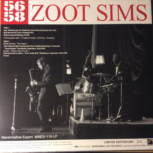 Zoot Sims - 5658  (LP, Mono, Ltd, Num, Pic)