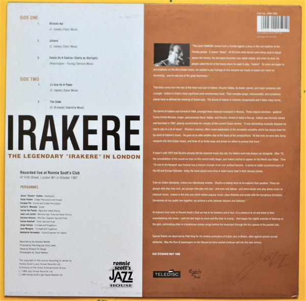 Irakere - The Legendary Irakere In London (LP, Album, RE)