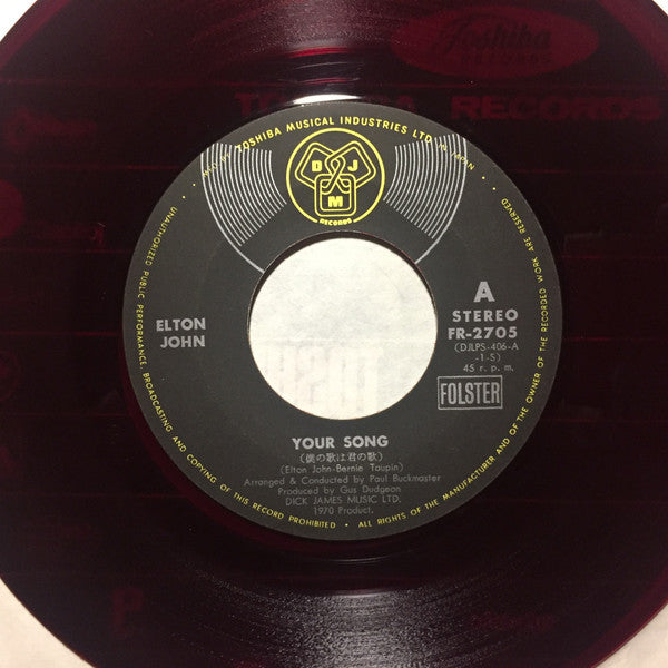 Elton John - Your Song (7"", Red)