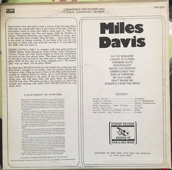 Miles Davis - Miles Davis (LP, Comp, RE)