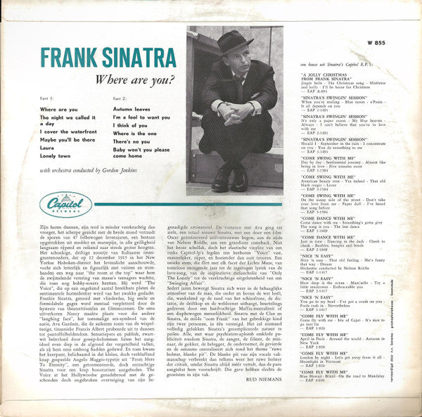 Frank Sinatra - Where Are You?(LP, Album, Mono)